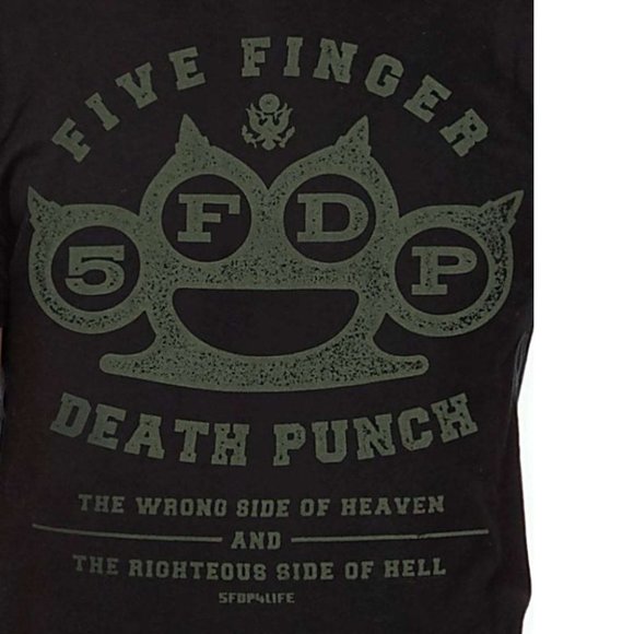 Five Finger Death Punch Knuckles 5FDP metal rock Official T-Shirt L NWT - Picture 2 of 3